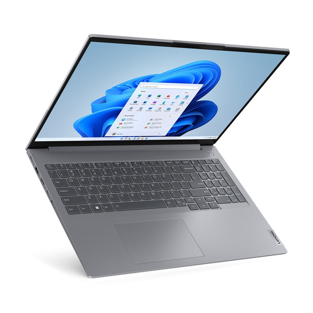 Lenovo ThinkBook 16 G6 ABP AMD Ryzen™ 5 7530U Ordinateur portable 40,6 cm (16") WUXGA 16 Go DDR4-SDRAM 256 Go SSD Wi-Fi 6 (802.11ax) Windows 11 Pro Belge Gris