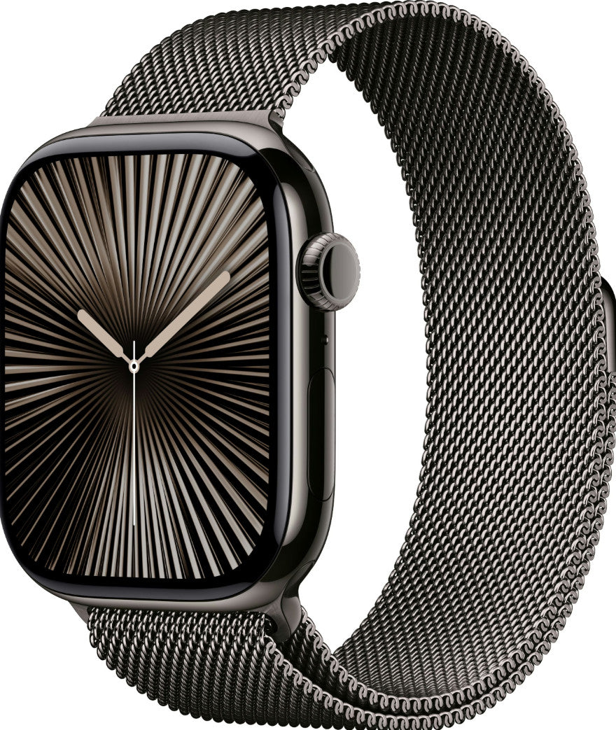 APPLE Montre Series 10 – 46 mm – GPS + Cellular – Bracelet milanais M/L – Gris sidéral MWYW3QF/A