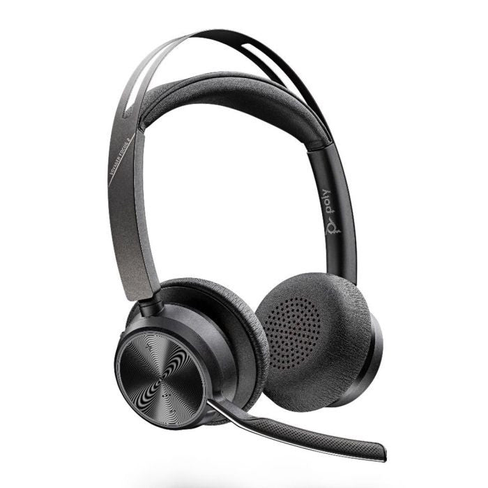 POLY Voyager Focus 2 Office Casque Avec fil &sans fil Arceau Bureau/Centre d'appels USB Type-A Bluetooth Socle de chargement Noir