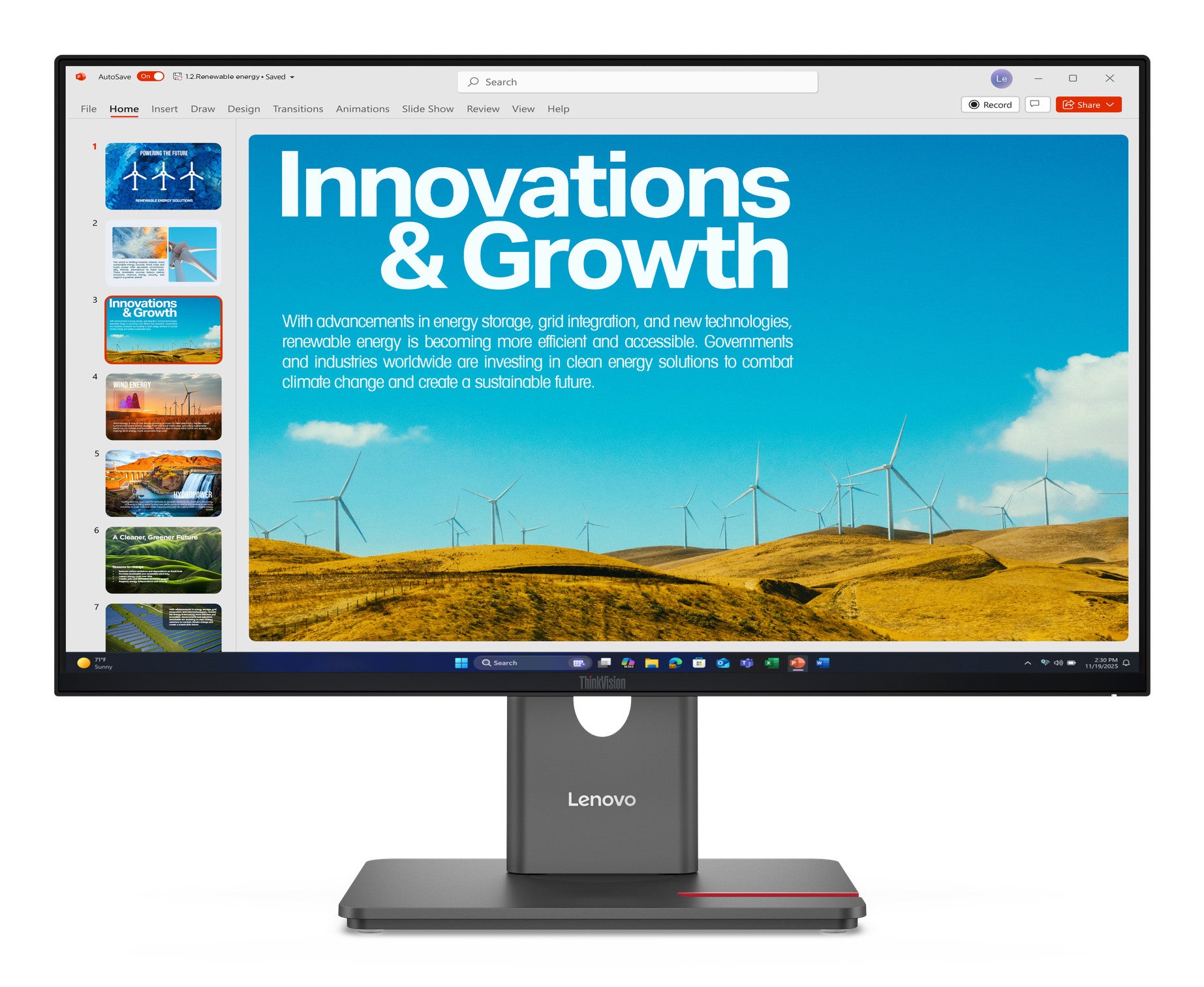 LENOVO P24QD-40 23,8" 2560 x 1440 IPS 120 Hz 64B1GAT1EU