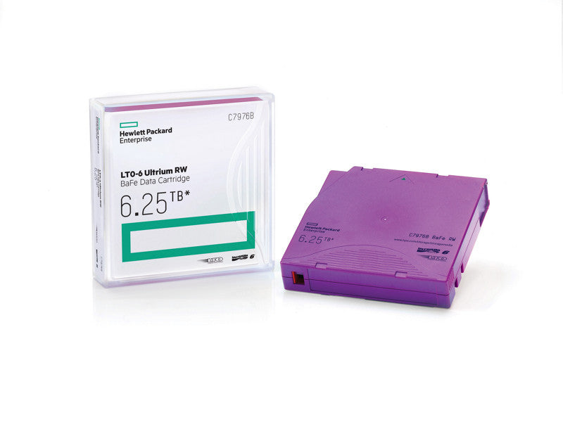 HPE LTO-6 Ultrium 6.25TB RW Non Custom Labeled 20 Data Cartridges with Cases