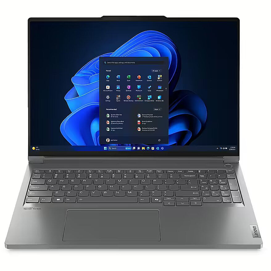 Lenovo ThinkBook 16p G5 IRX Intel® Core™ i7 i7-14650HX Ordinateur portable 40,6 cm (16") WQXGA 16 Go DDR5-SDRAM 512 Go SSD NVIDIA GeForce RTX 4060 Wi-Fi 6E (802.11ax) Windows 11 Pro Belge Gris