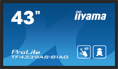 IIYAMA Écran 43" sans cadre, revêtement pcap collé, antireflet, 40 TF4339AS-B1AG