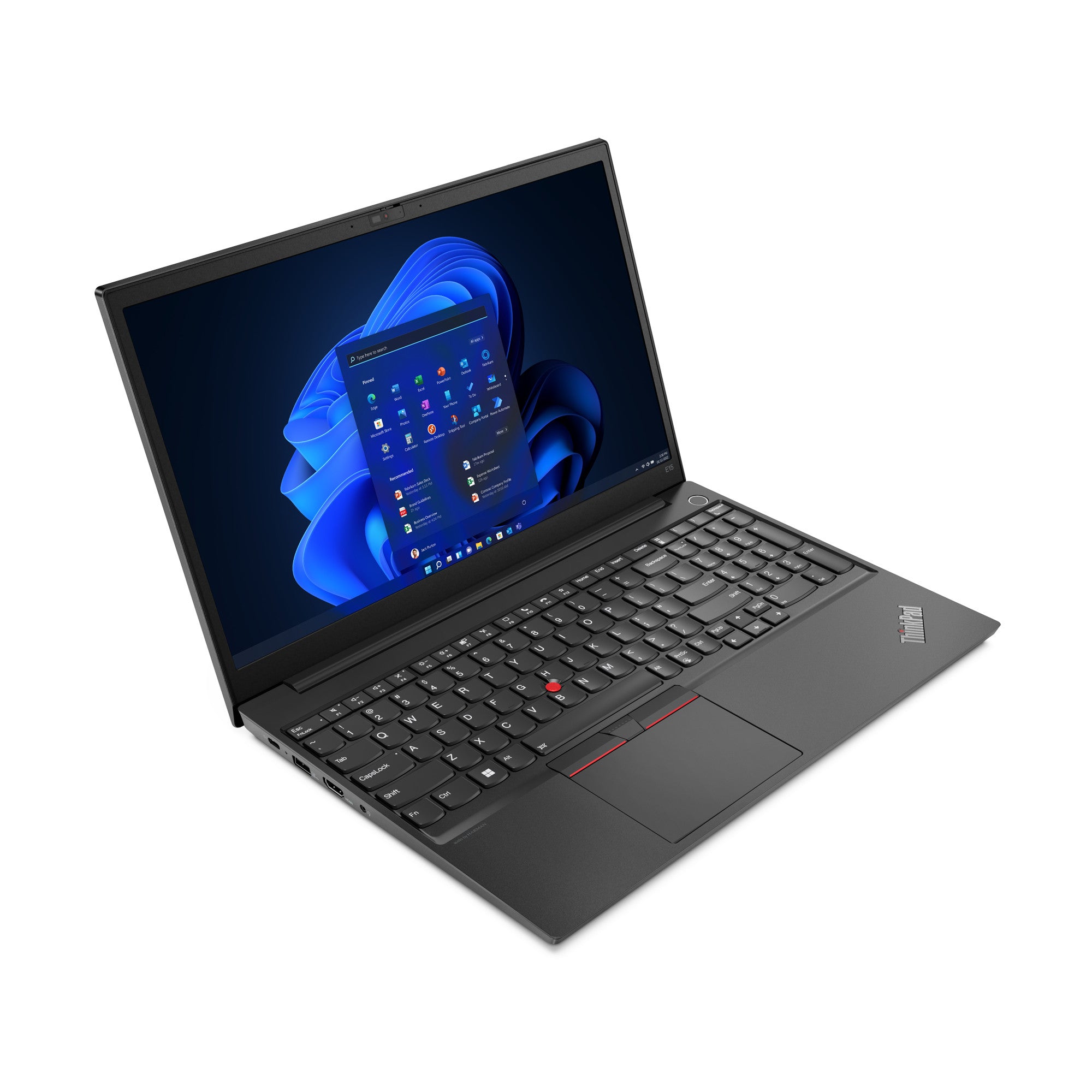 Lenovo ThinkPad E15 Gen 4 (Intel) Intel® Core™ i7 i7-1255U Ordinateur portable 39,6 cm (15.6") Full HD 16 Go DDR4-SDRAM 512 Go SSD Wi-Fi 6 (802.11ax) Windows 11 Pro Allemand Noir 21E60050GE