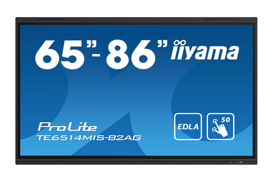 iiyama PROLITE TE6514MIS-B2AG Écran plat de signalisation numérique 165,1 cm (65") LCD Wifi 435 cd/m² 4K Ultra HD Noir Écran tactile Intégré dans le processeur Android 24/7