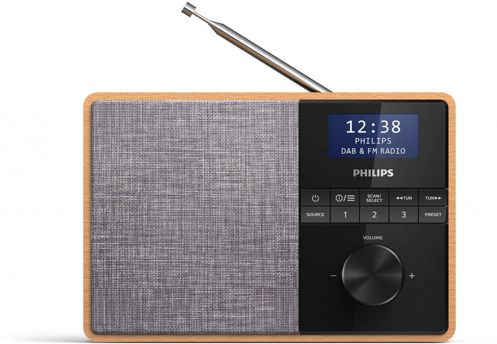 Philips TAR5505/10 Radio portable Numérique Noir, Gris, Bois