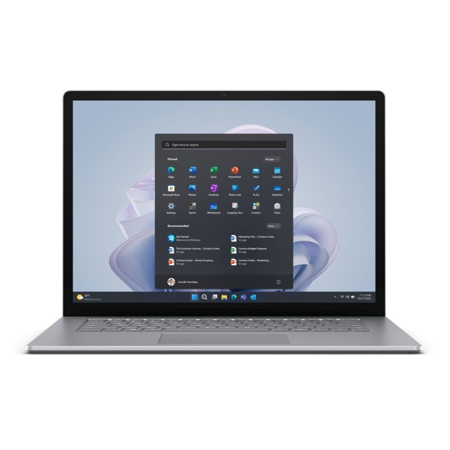 Microsoft Surface Laptop 5 Intel® Core™ i7 i7-1265U Ordinateur portable 38,1 cm (15") Écran tactile 16 Go LPDDR5x-SDRAM 512 Go SSD Wi-Fi 6 (802.11ax) Windows 11 Pro Anglais britannique Platine