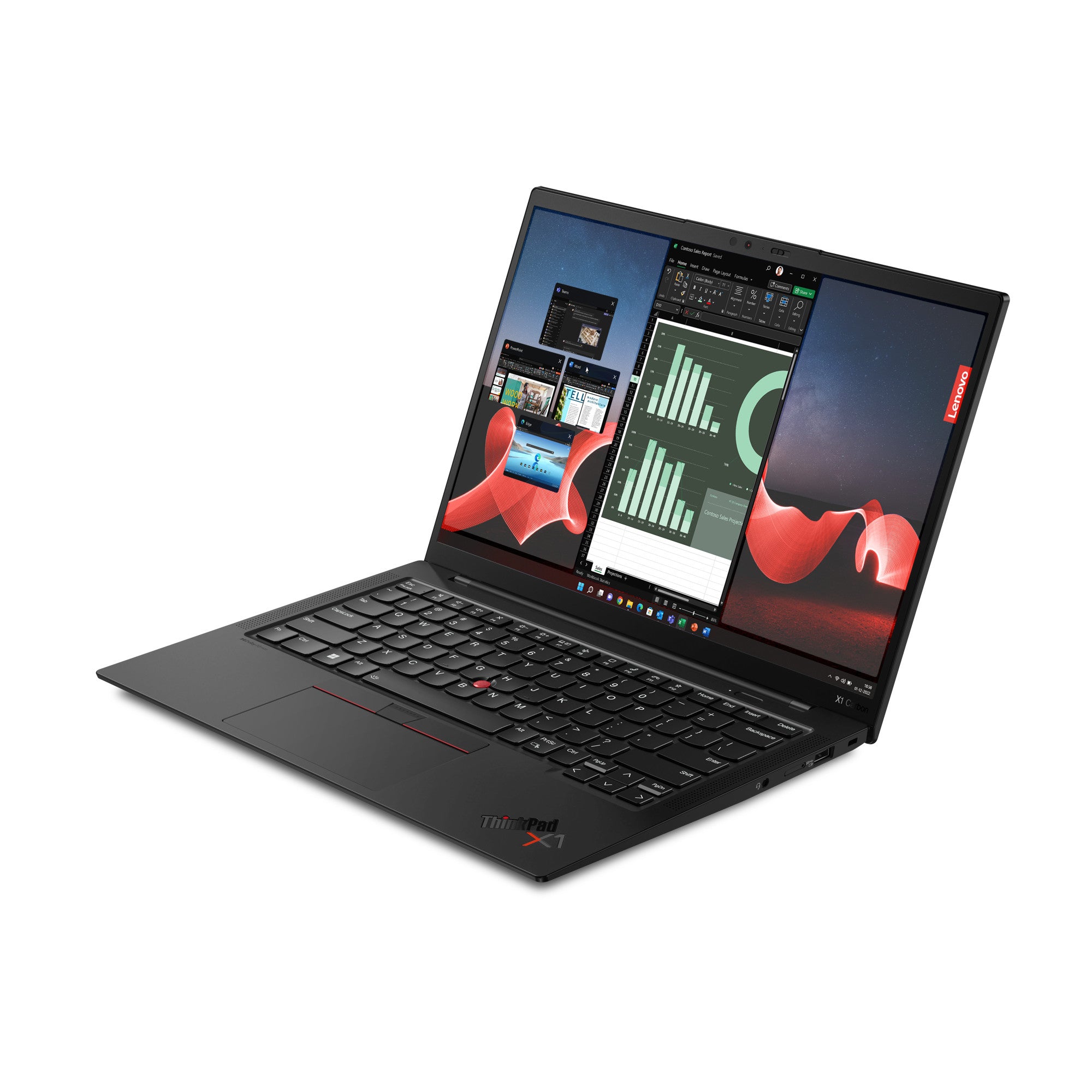 Lenovo ThinkPad X1 Carbon Gen 11 Intel® Core™ i5 i5-1335U Ordinateur portable 35,6 cm (14") WUXGA 16 Go LPDDR5-SDRAM 512 Go SSD Wi-Fi 6E (802.11ax) Windows 11 Pro Anglais Noir