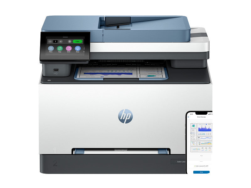 HP Color LaserJet Pro LaserJet Pro 3302fdn Multifunction Couleur Imprimante, Ethernet uniquement; Copieur, Scanner
