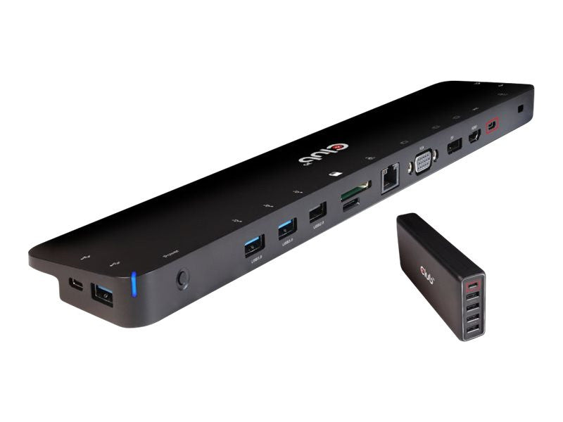 CLUB3D CSV-1564W100 station d'accueil USB 3.2 Gen 1 (3.1 Gen 1) Type-C Noir