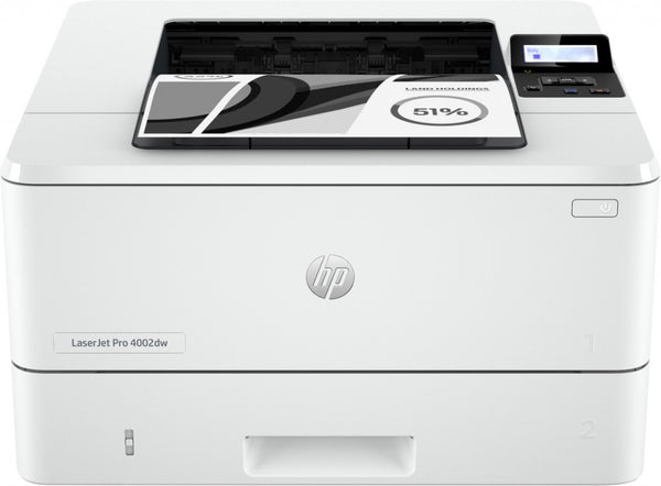 HP LaserJet Pro 4002dw printer, Zwart-wit, Printer voor Kleine en middelgrote ondernemingen, Print, Dubbelzijdig printen; Eerste pagina snel gereed; Compact formaat; Energiezuinig; Optimale beveiliging; Dual-band Wi-Fi