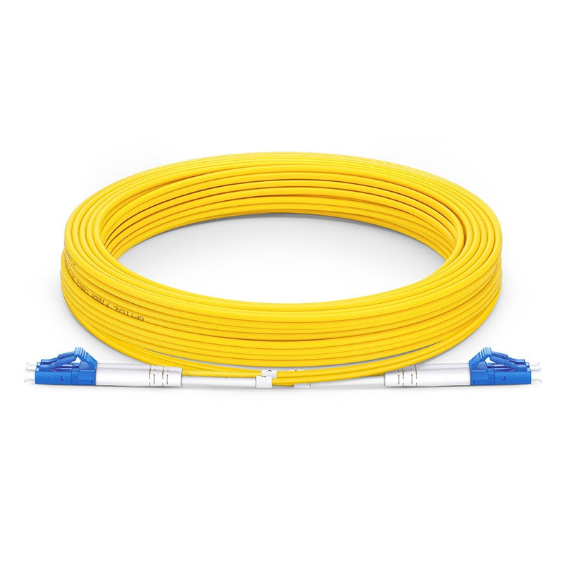 Patch fibre optique jaune LC vers LC duplex Allen Tel Products, Inc. 10 m FOP-SM9-LCLC-10M-2MM