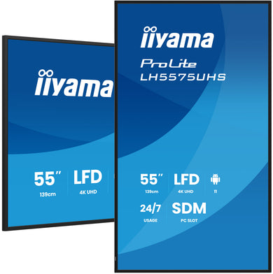 IIYAMA LH5575UHS-B2AG 55″ 4K UHD IPS Affichage Numérique 500 cd/m²