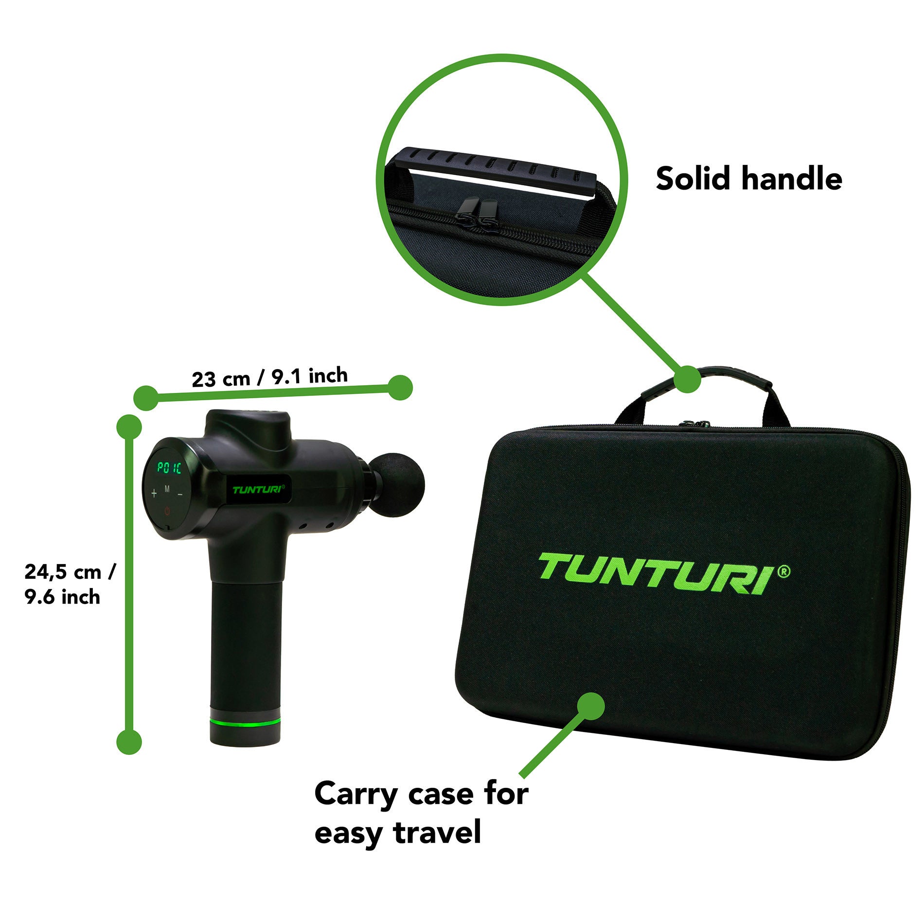 Tunturi 14TUSYO059 stimulateur Universel Noir, Vert 
