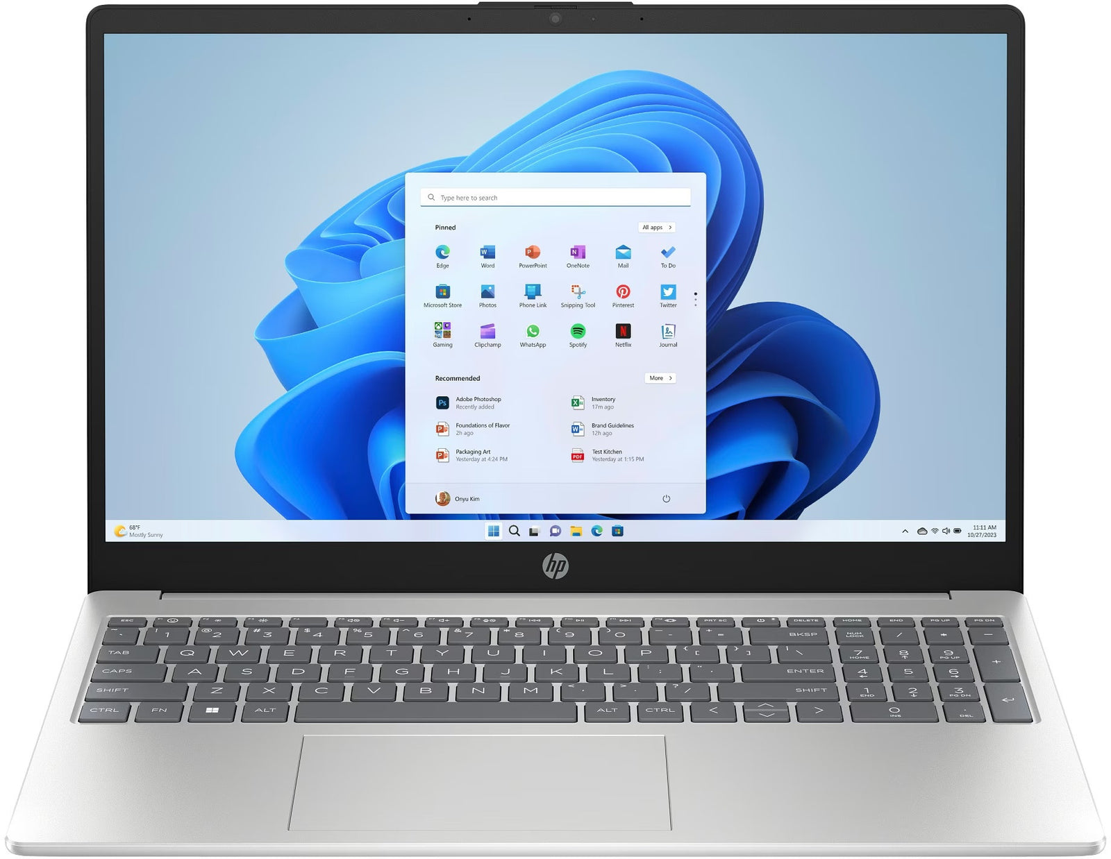 HP 15-fc0528nd 15.6" Ryzen 5 7520U 16Go 512Go QWERTY NL BM1V7EA#ABH