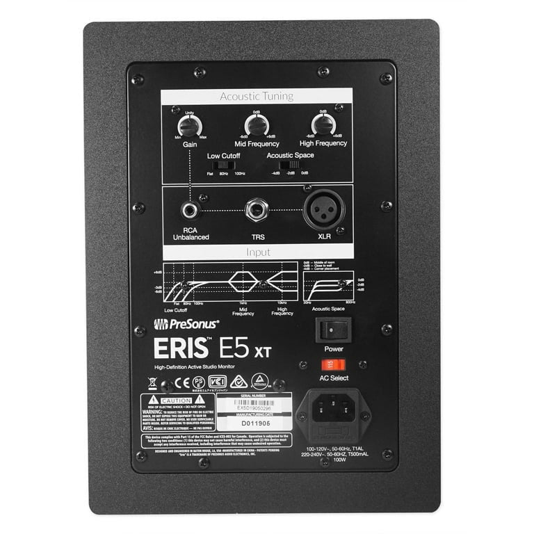 PreSonus Moniteur de studio actif Eris E5 (à l'unité) (noir) 00125069