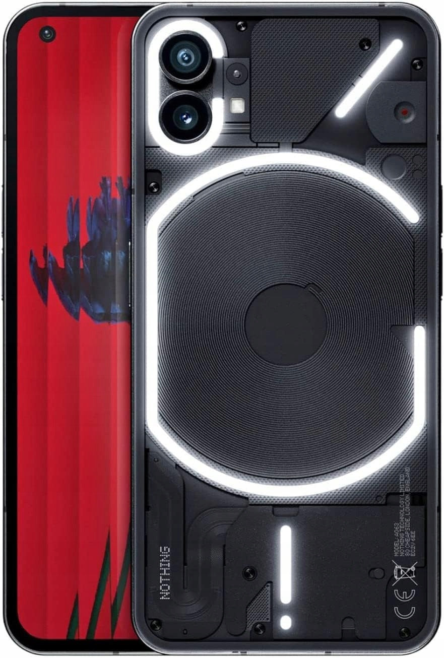 Nothing Phone (1) 16,6 cm (6.55") Double SIM 5G USB Type-C 8 Go 128 Go 4500 mAh Noir A10400006