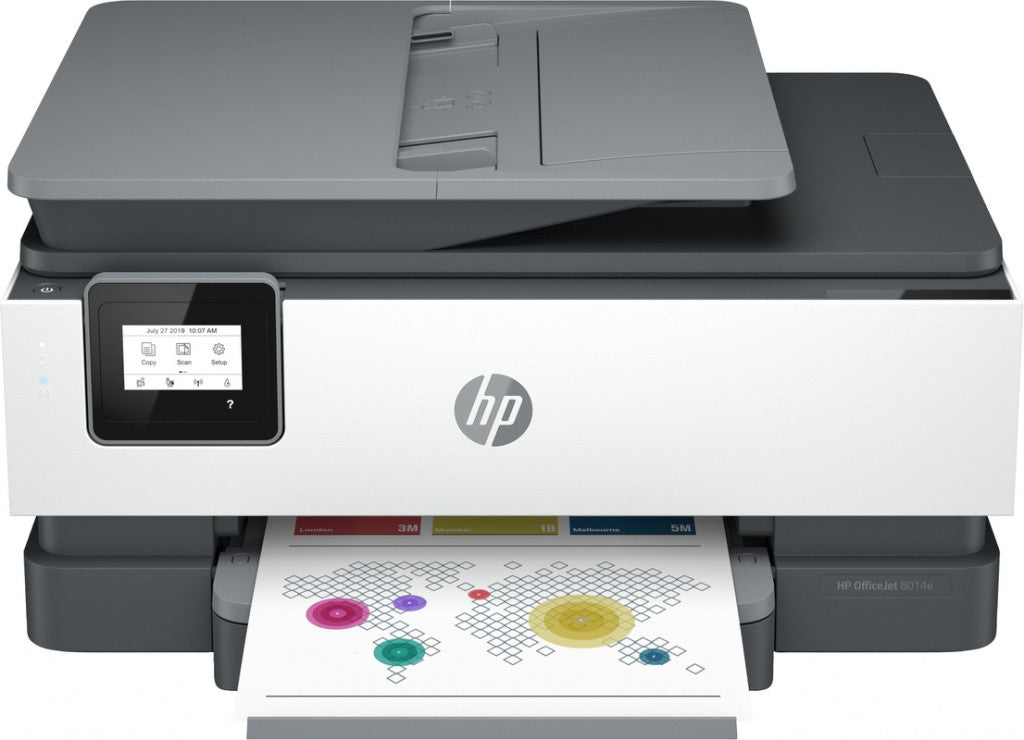 HP OfficeJet 8014e Wireless All-in-One Color Printer, Instant Ink; Two-sided printing 228G0B#629