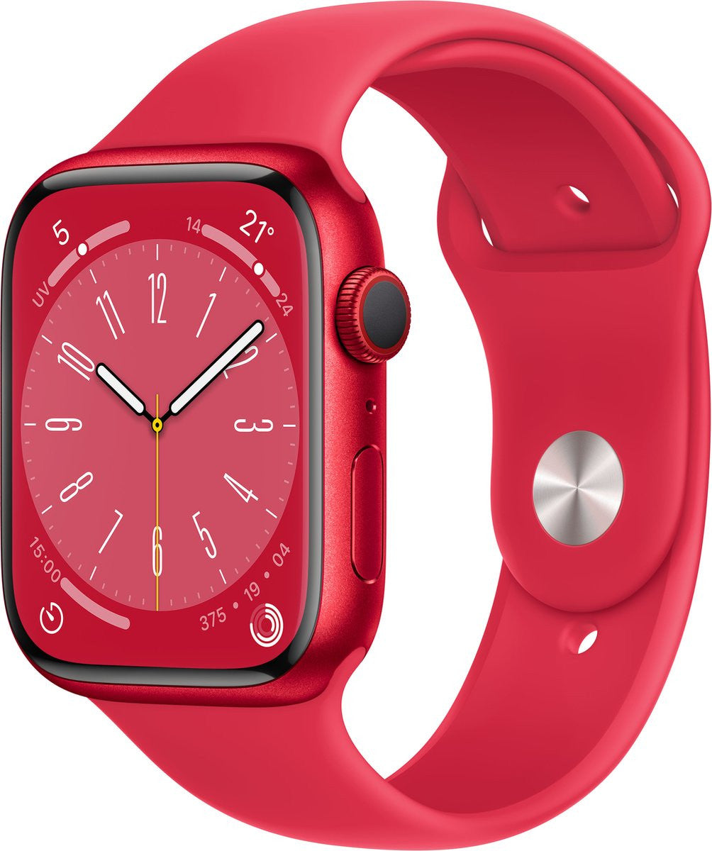 Apple Watch Series 8 OLED 45 mm Digital 396 x 484 pixels Touchscreen 4G Red Wi-Fi GPS (satellite) MNKA3TY/A