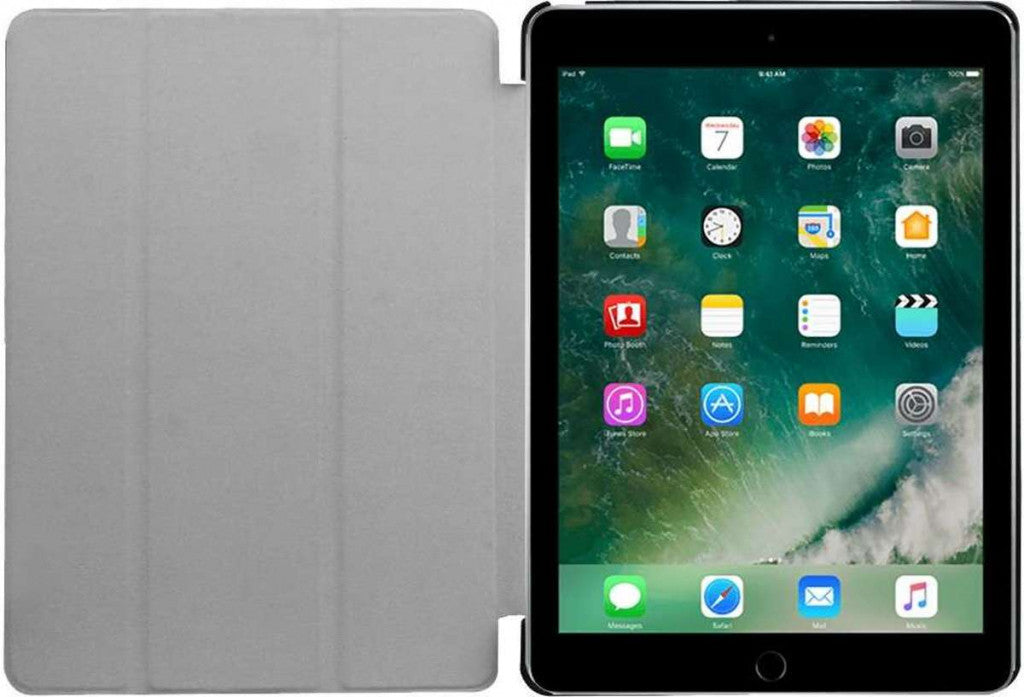 Just in case Coque pour Apple iPad (2017) Smart Tri-Fold Noir 