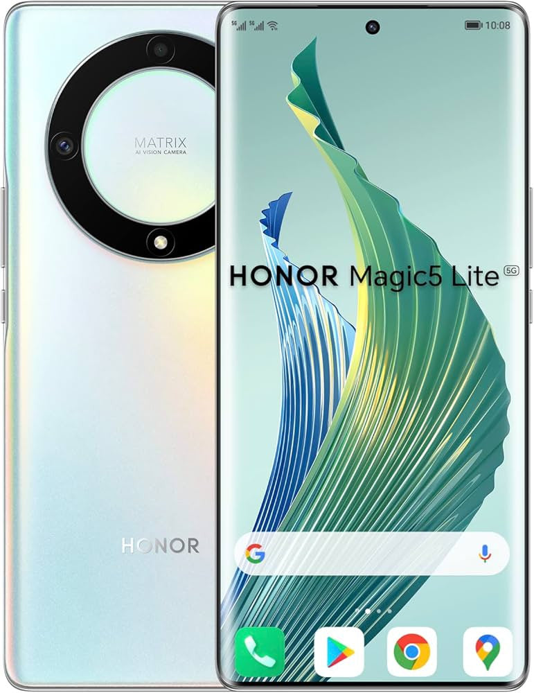 Honor MAGIC5 Lite Double SIM 128 Go ROM + 6 Go RAM Argent Titane B0BSR6S4ZM 