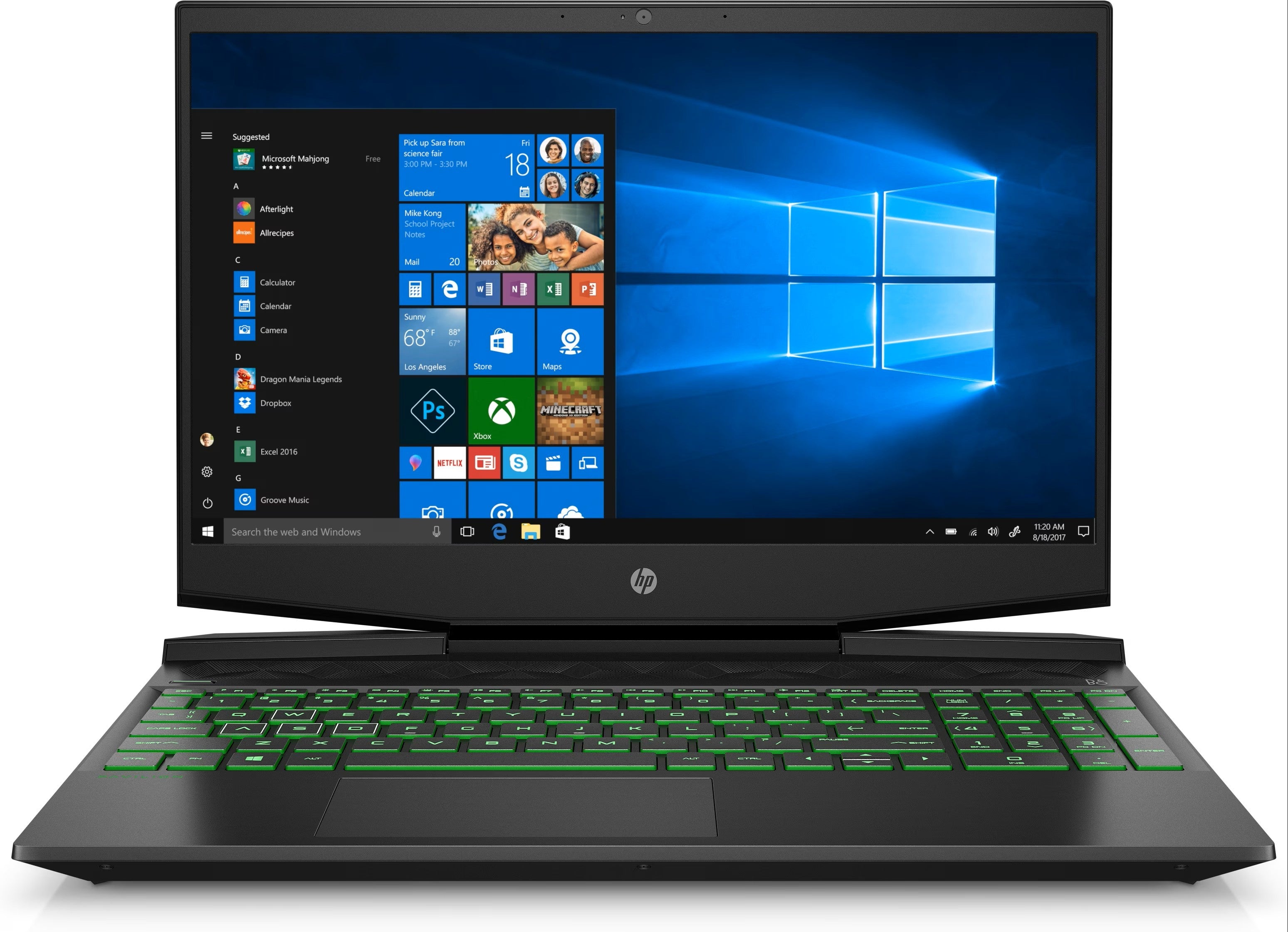 HP Pavilion i5-9300H 16GB/512GB/15,6" GTX 1650 Green) 15.6" german Keyboard 7DJ89EA#ABD