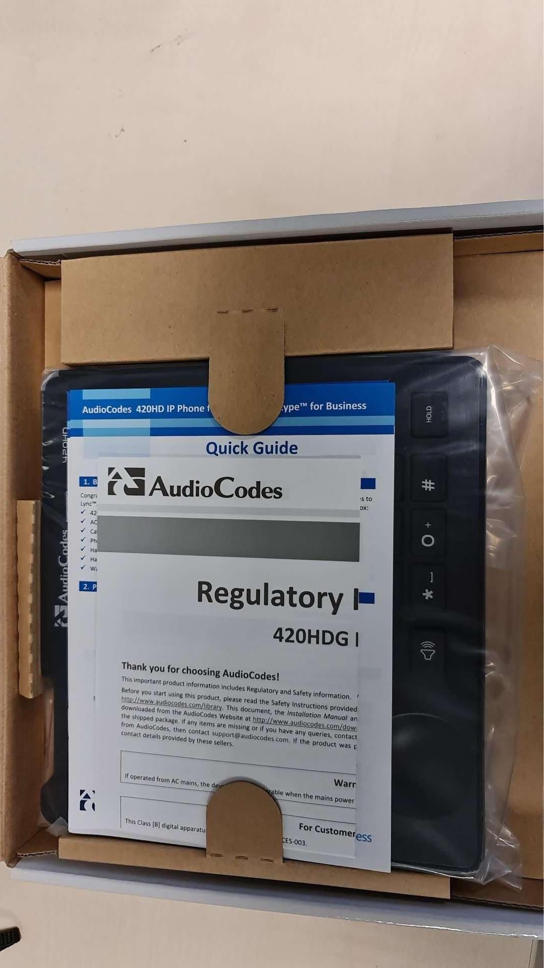 Téléphone IP AudioCodes 420HD Noir 2 lignes LCD
