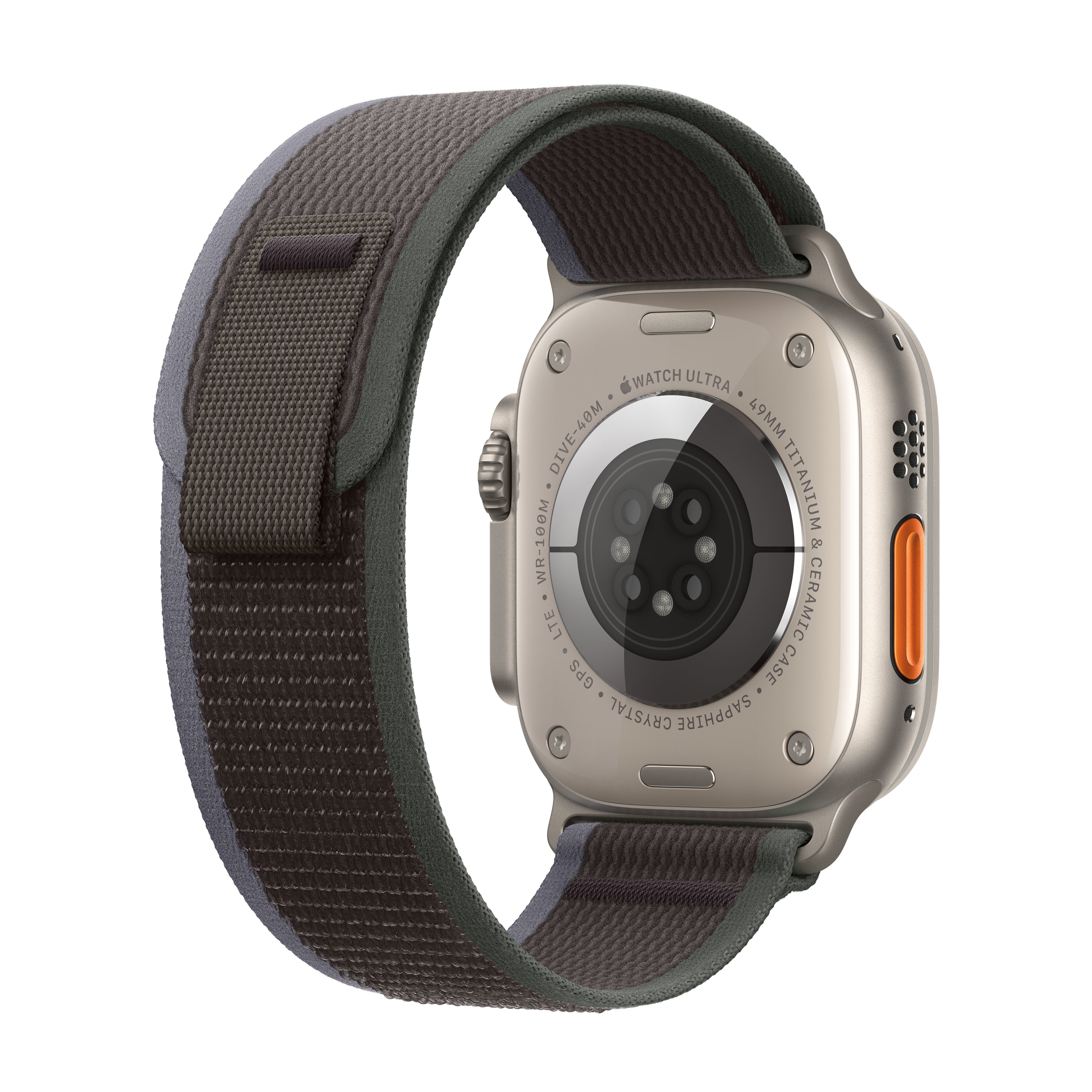 APPLE Montre Ultra 2 49 mm Titane Bleu/Noir Trail M/L MRF63NF/A
