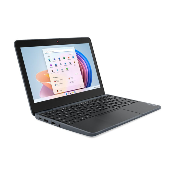 Lenovo 100w Gen 4 Intel® N N100 Ordinateur portable 29,5 cm (11.6") HD 4 Go LPDDR5-SDRAM 128 Go SSD Wi-Fi 6 (802.11ax) Windows 11 Pro Anglais britannique Gris