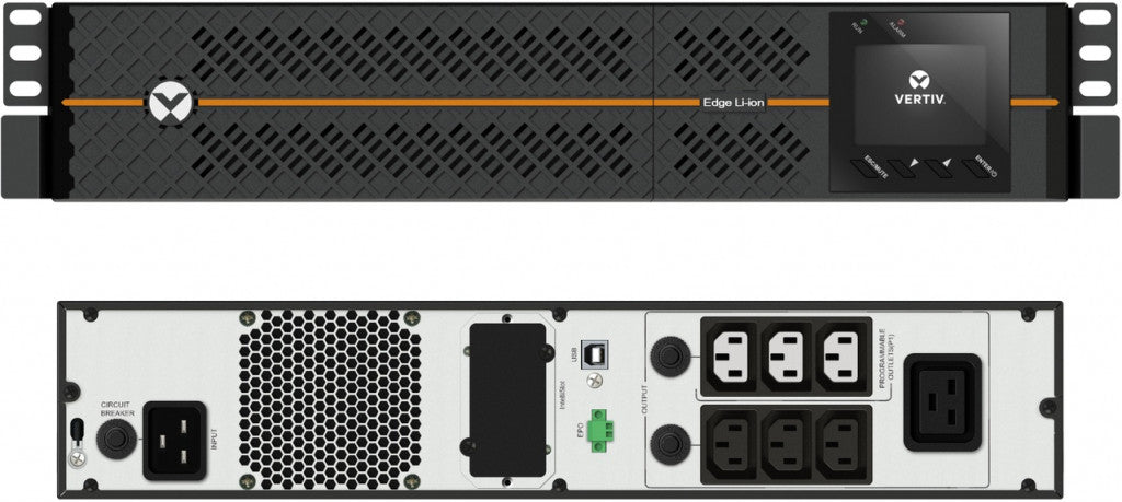 Onduleur Vertiv EDGELI-2200IRT2U Line-interactive 2,2 kVA 1980 W 6 sorties CA 
