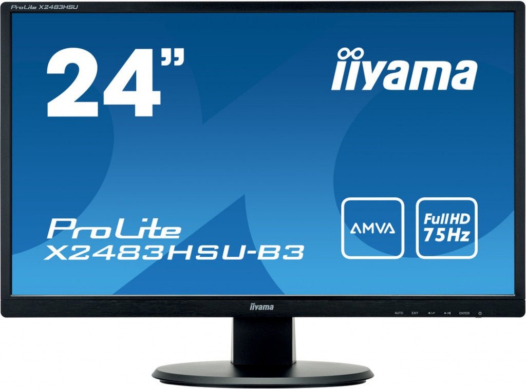 iiyama ProLite X2483HSU - B3 computer monitor 60,5 cm (23.8") 1920 x 1080 Pixels Full HD LED Zwart X2483HSU - B3 - Compridis