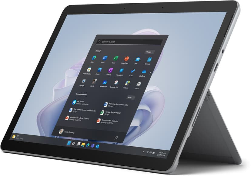 Microsoft Surface Go 4 Intel® N 64 Go 26,7 cm (10.5") 8 Go Wi-Fi 6 (802.11ax) Windows 11 Pro Platine