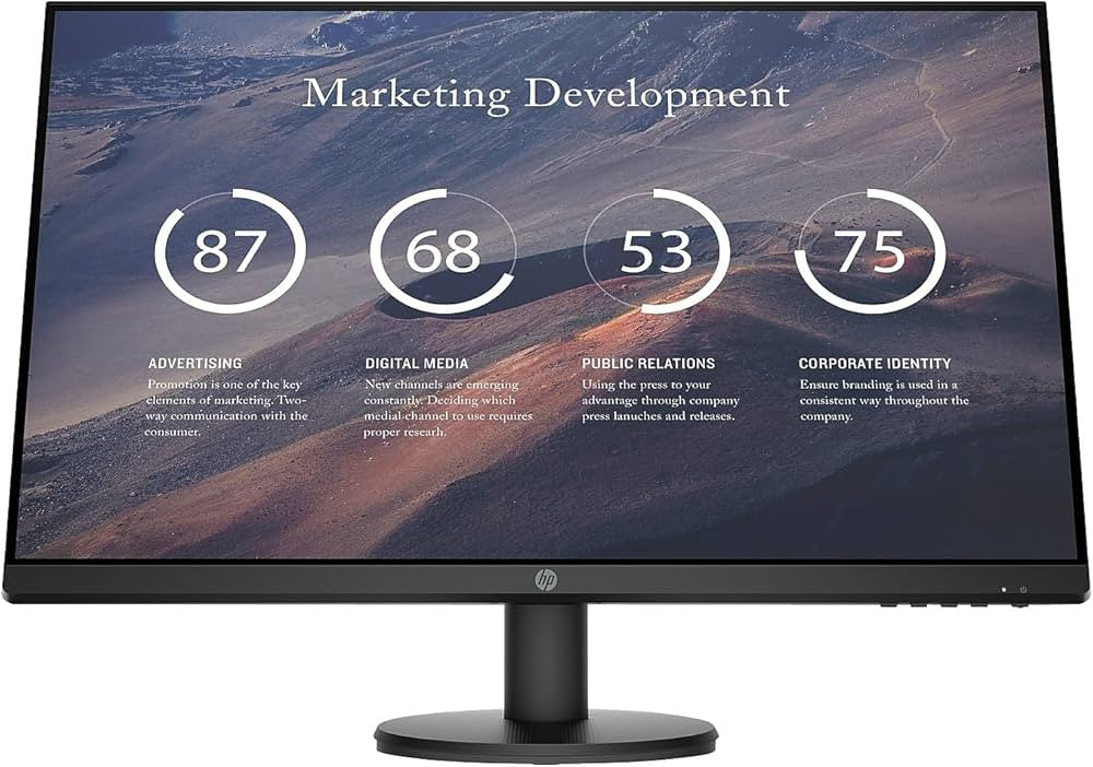 HP P27v G4 écran plat de PC 68,6 cm (27") 1920 x 1080 pixels Full HD LCD Noir