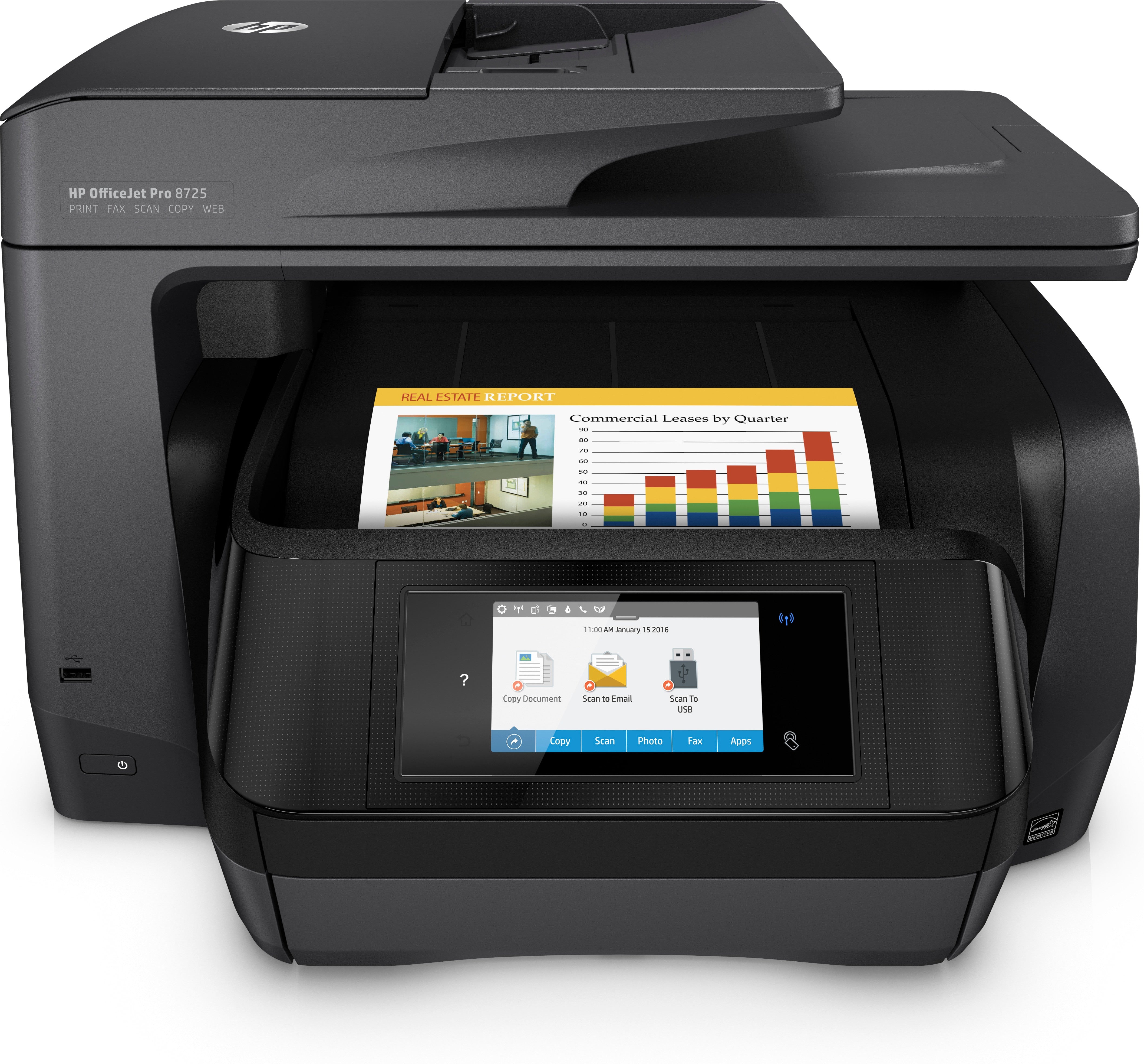 HP OfficeJet Pro 8725 All-in-One printer A jet d'encre thermique A4 4800 x 1200 DPI 24 ppm Wifi M9L80A