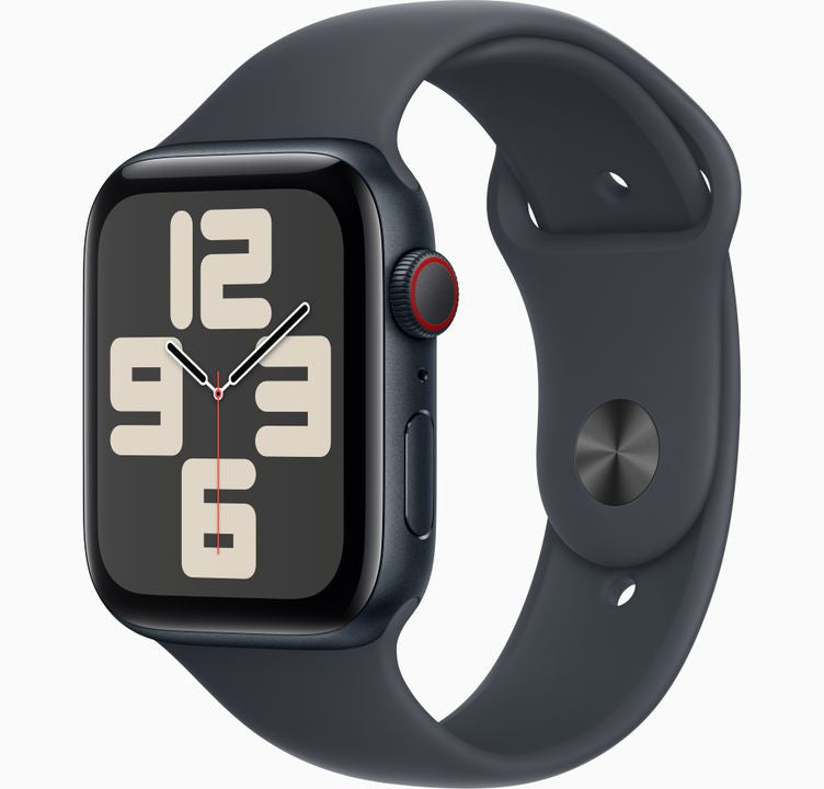 Apple Watch SE OLED 44 mm Numérique 368 x 448 pixels Écran tactile Noir Wifi GPS (satellite)
