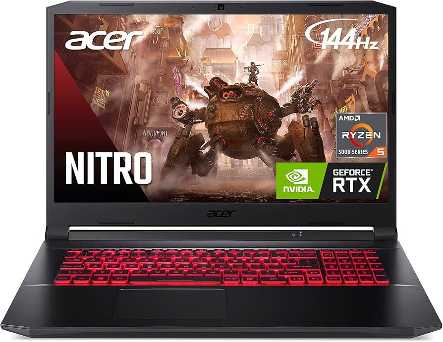 Ordinateur portable ACER Nitro 5 AMD 7 5800H 17,3" 16 Go 1 To RTX 3080 W11H AZERTY NH.QBHEF.002 