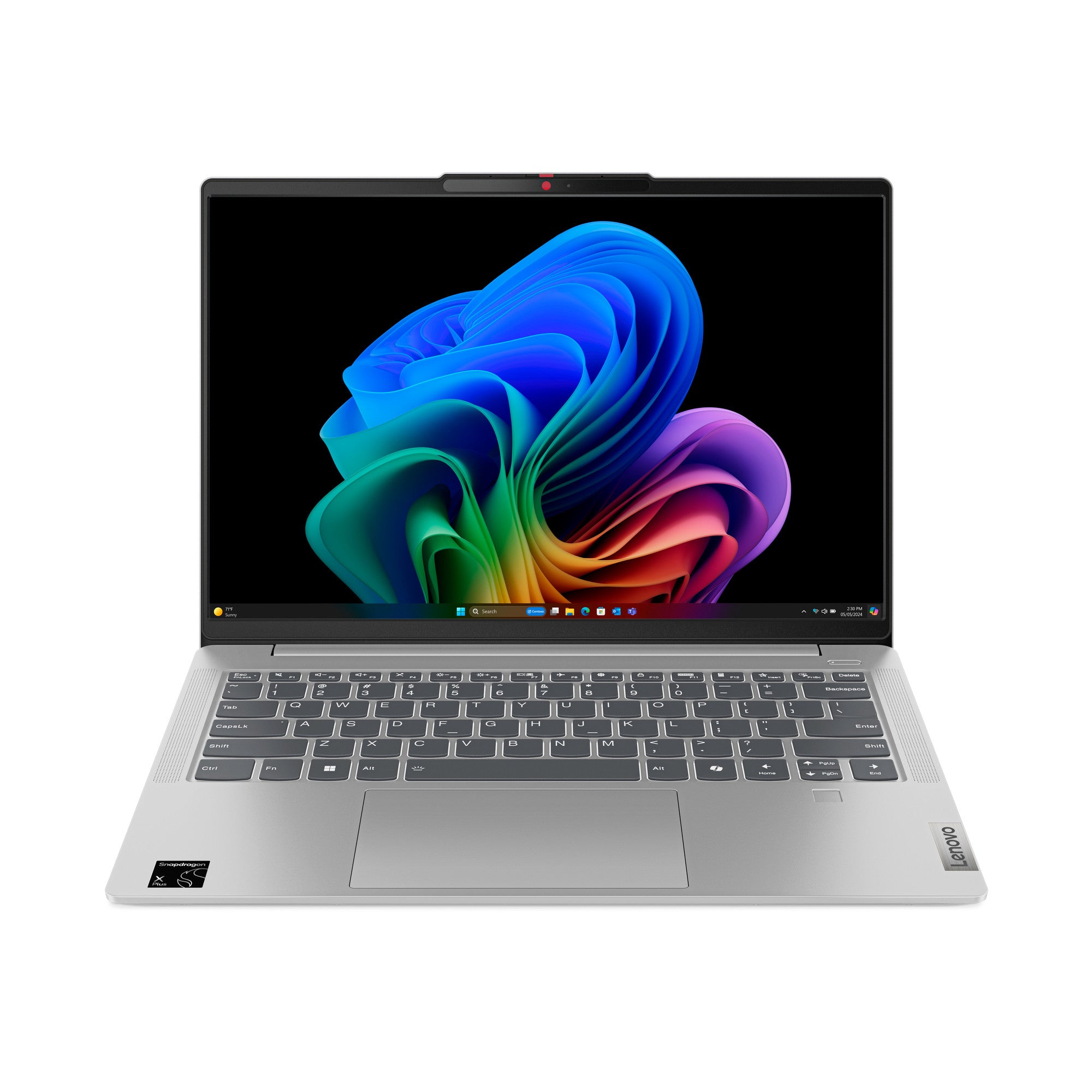 Lenovo IdeaPad Slim 5 14Q8X9 Copilot+ PC Qualcomm Snapdragon X1P-42-100 Ordinateur portable 35,6 cm (14") WUXGA 16 Go LPDDR5x-SDRAM 1 To SSD Wi-Fi 7 (802.11be) Windows 11 Home Allemand Gris 83HL0015GE