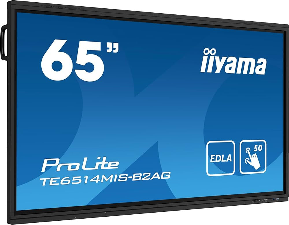 iiyama PROLITE TE6514MIS-B2AG Écran plat de signalisation numérique 165,1 cm (65") LCD Wifi 435 cd/m² 4K Ultra HD Noir Écran tactile Intégré dans le processeur Android 24/7