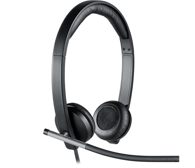 Casque filaire Logitech 981-000519 pour bureau/centre d'appels, USB Type-A, noir, argent