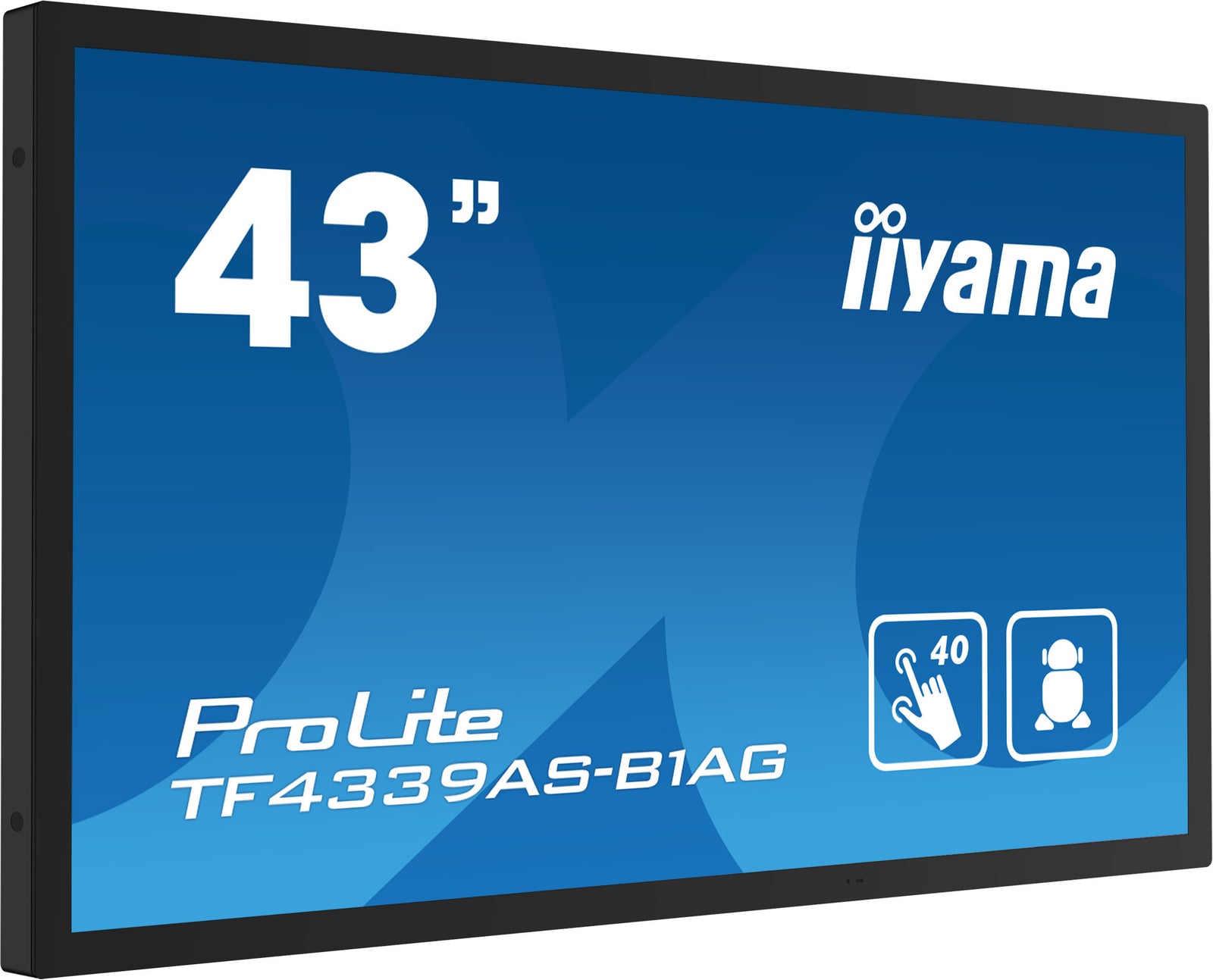 IIYAMA Écran 43" sans cadre, revêtement pcap collé, antireflet, 40 TF4339AS-B1AG