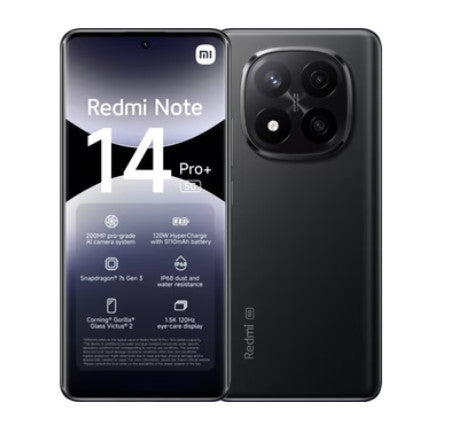 Xiaomi Redmi Note 14 Pro+ 5G 16,9 cm (6.67") Double SIM USB Type-C 12 Go 512 Go 5110 mAh Noir MZB0I9REU