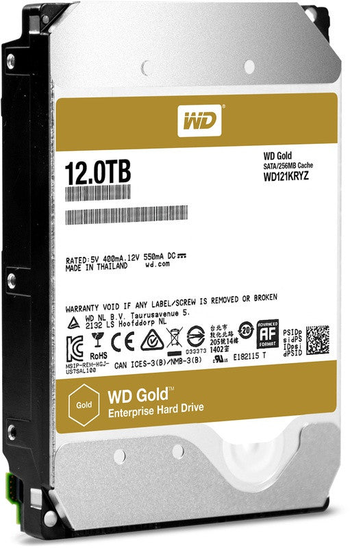 WESTERN DIGITAL WD Gold 12 To 7200 tr/min 256 Mo SATA WD121KRYZ
