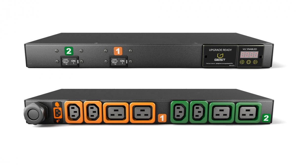 Vertiv MG01D1R1-08P443-3PS6B2H10-S energiedistributie 8 AC-uitgang(en) 1U Zwart GI10053L - Compridis